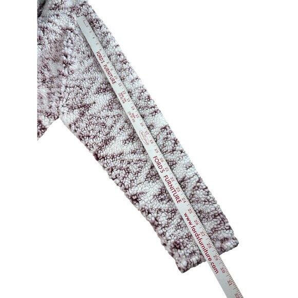 Cozy Sherpa Ikat Burgundy 1/4 Zip Pullover Sweatshirt XXL Cozy Casual Southwest - Picture 5 of 8